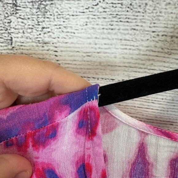 Forever 21 Plus Size Purple & Pink Tie Dye V-Neck Lightweight Dress Size 3X - Picture 6 of 9